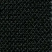 Steelcut fabric texture, deep black color, looped pile weave with nubby surface; text reads "bross > fabric (c) steelcut > col. 190".